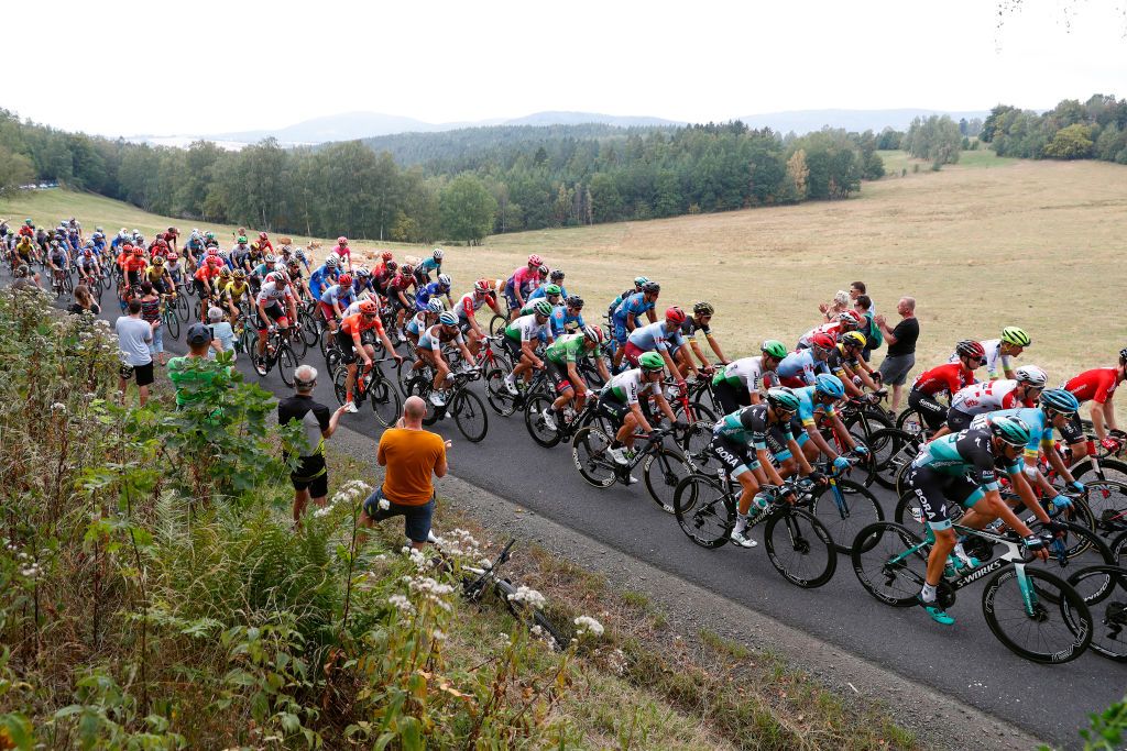 The peloton on the final stage of the Deutschland Tour