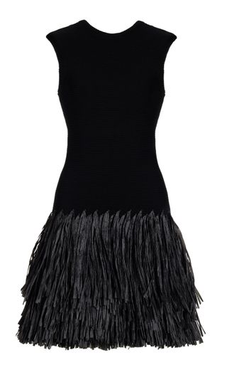 Rushes Raffia Knit Mini Dress