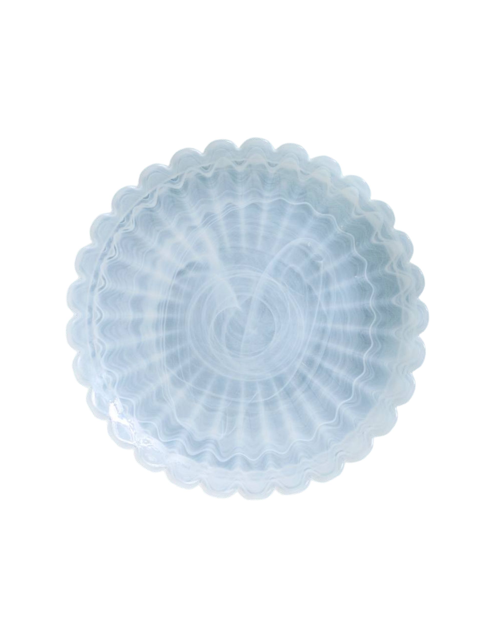 Scalloped Pearly Glass Plate