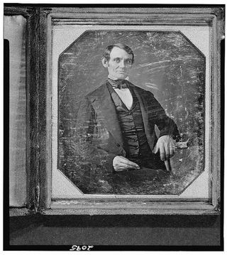 Taken in 1846 or 1847, this photo shows Abraham Lincoln shortly after he was elected from Illinois to the U.S. Congress.