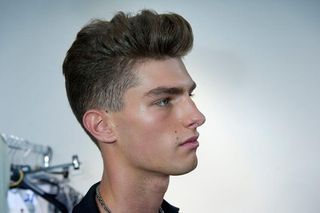 side profile of male model