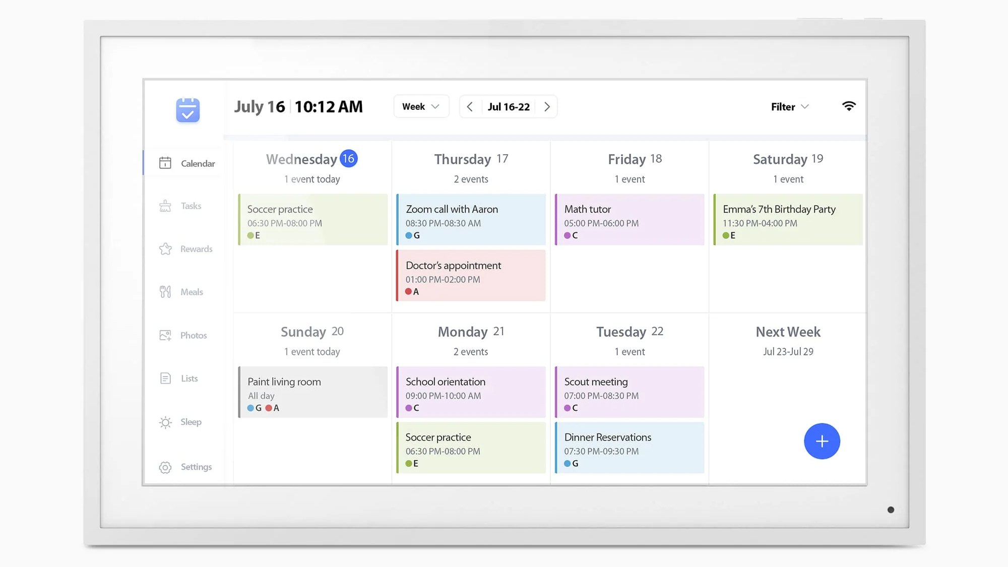 Aluratek Smart WiFi Digital Calendar and Photo Frame