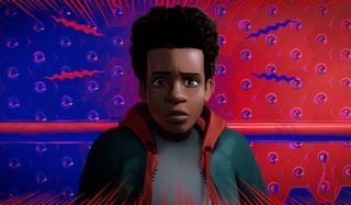 Shameik Moore as Miles Morales in Spider-Man: Into the Spider-Verse