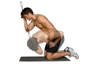 One-arm cable cross crunch