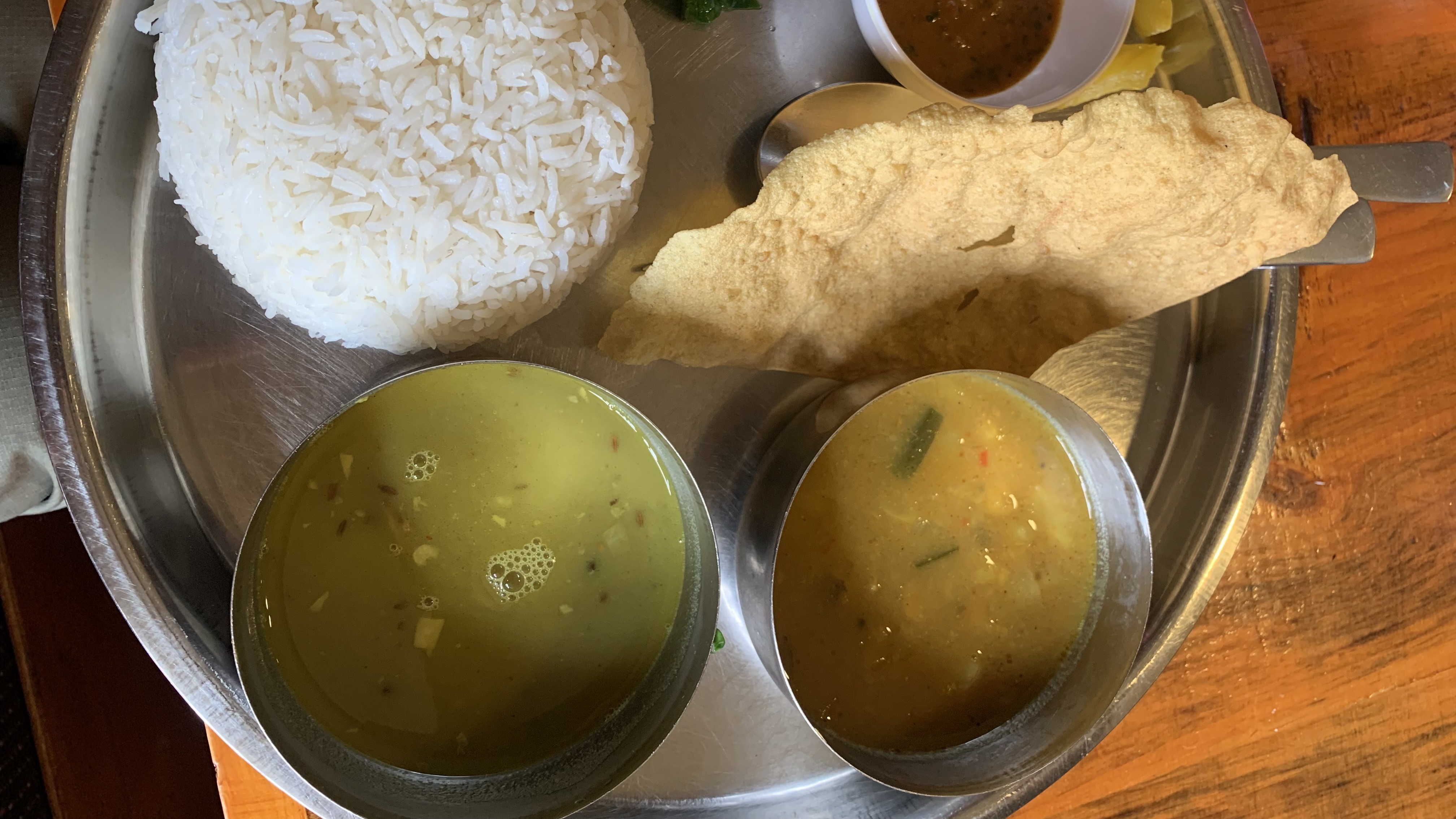 A typical Nepalese dish, Dal Bhat