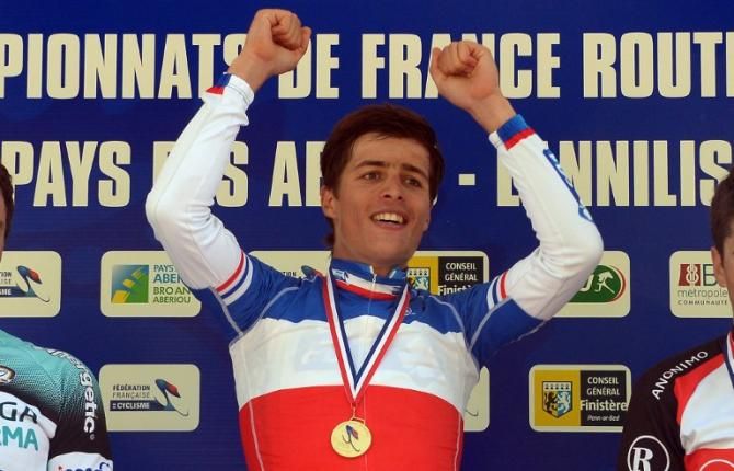 Arthur Vichot (FDJ) celebrates his victory