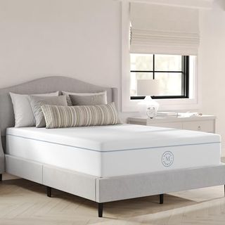 Martha Stewart Sleepcomplete Full Mattress in a Box, Medium-Firm Pocket Spring and Foam Hybrid Mattress, Dual-Action Cooling, 5-Zones, Coolweave Cover,12", White