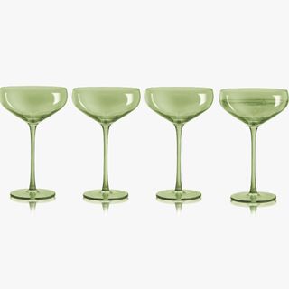 Flora Champagne Glasses, Set of 4