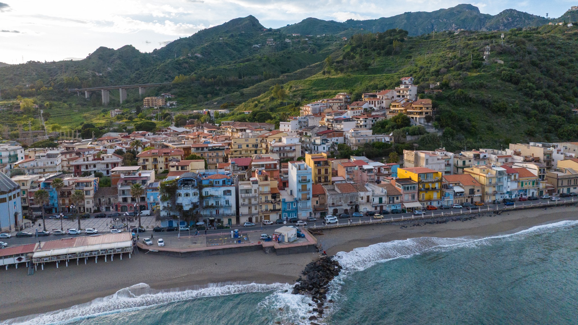 A view of Giardini Naxos in Sicily 