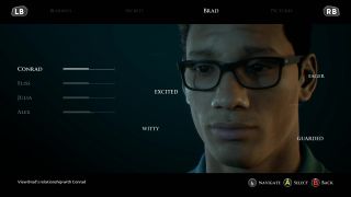 Glasses wearing man looks toward camera