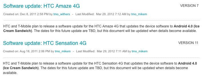 T-Mobile ICS Updates