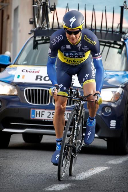 Nicolas Roche (Saxo-Tinkoff) during the Stage 2 time trial at Tour Med