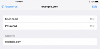 safari ios passwords show