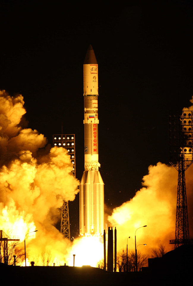 Proton Rocket Launches New DISH Network Satellite