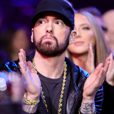 Inductee Eminem attends the 37th Annual Rock & Roll Hall of Fame Induction Ceremony at Microsoft Theater on November 05, 2022 in Los Angeles, California
