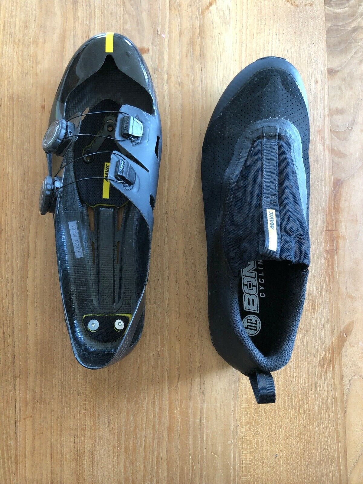 The shoes are made up of a carbon 'exoskeleton' and an inner 'bootie'