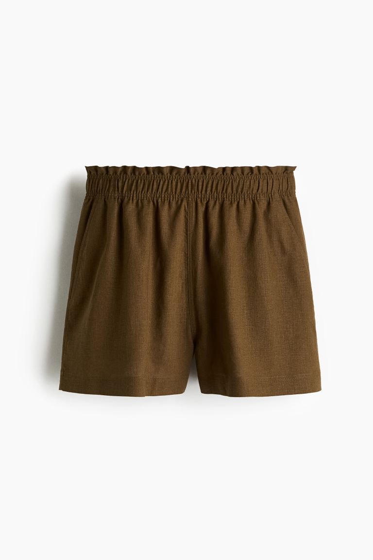 Linen-Blend Shorts