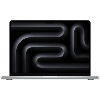 Sliver M4 MacBook Pro against a white background