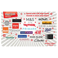One4all Multi-Store Gift Card: Choose from hundreds of retailers