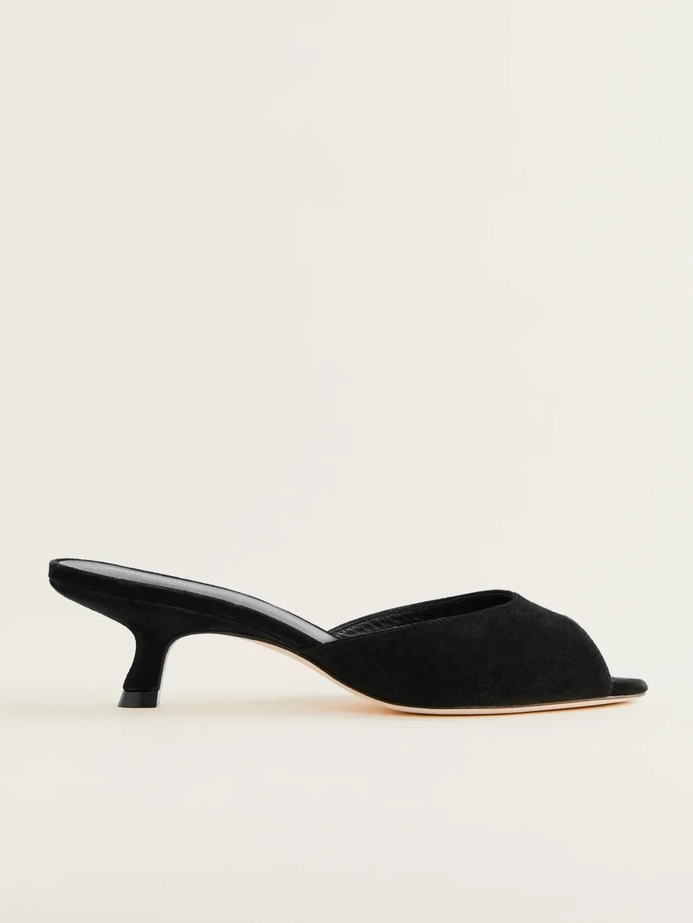 kitten heel mules.