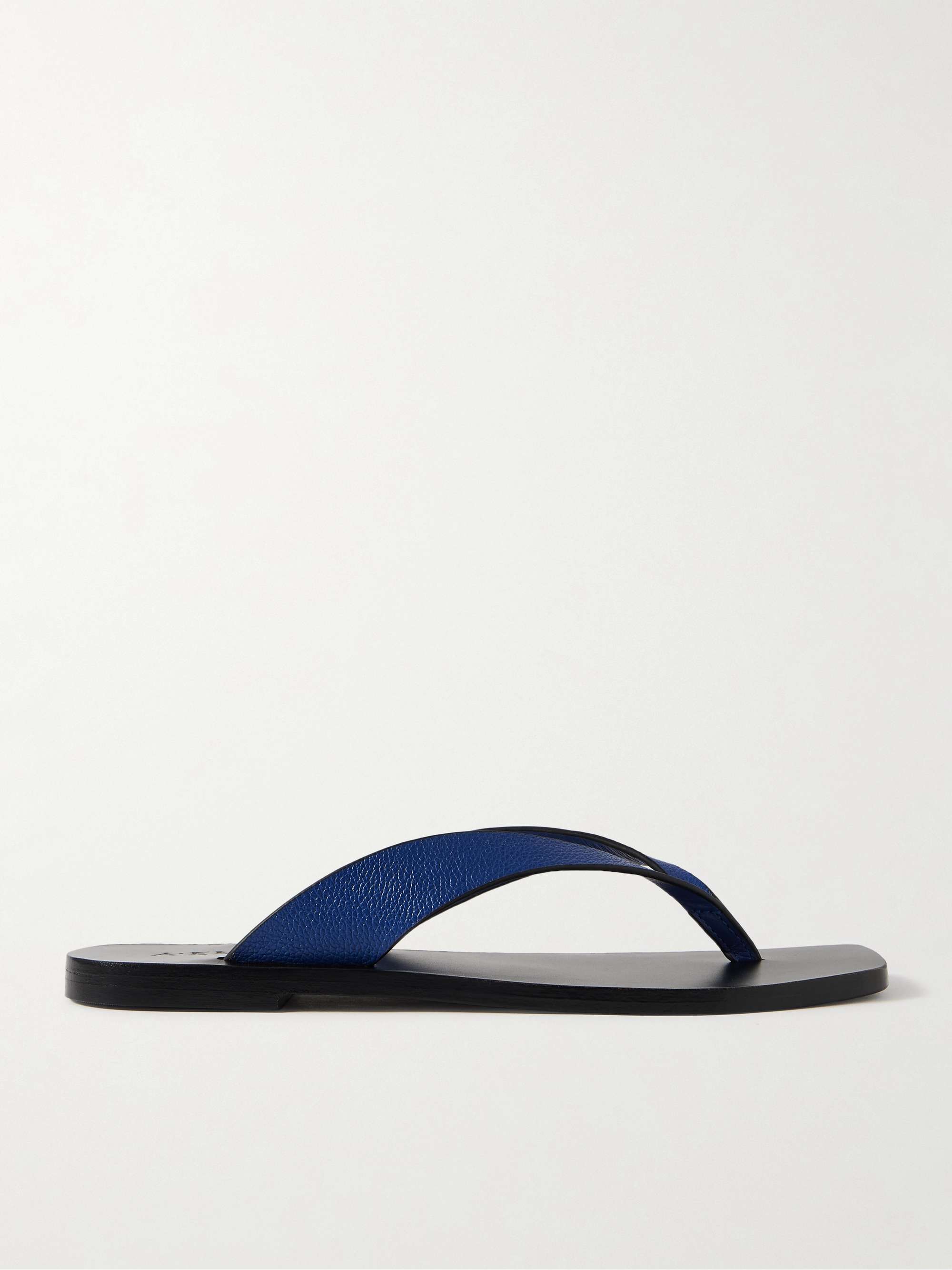 Kinto Textured-Leather Flip Flops