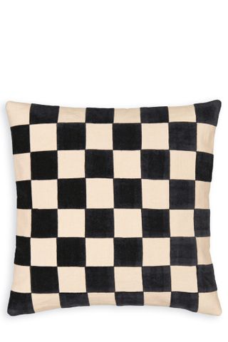 Lysmée 40 X 40cm Checkerboard 100% Cotton Cushion Cover