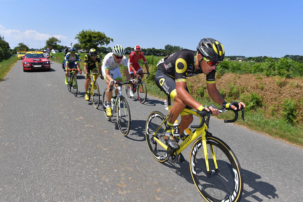 The stage 6 breakaway in action at the Tour de France