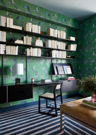 Green and blue room designed by Frampton Co.
