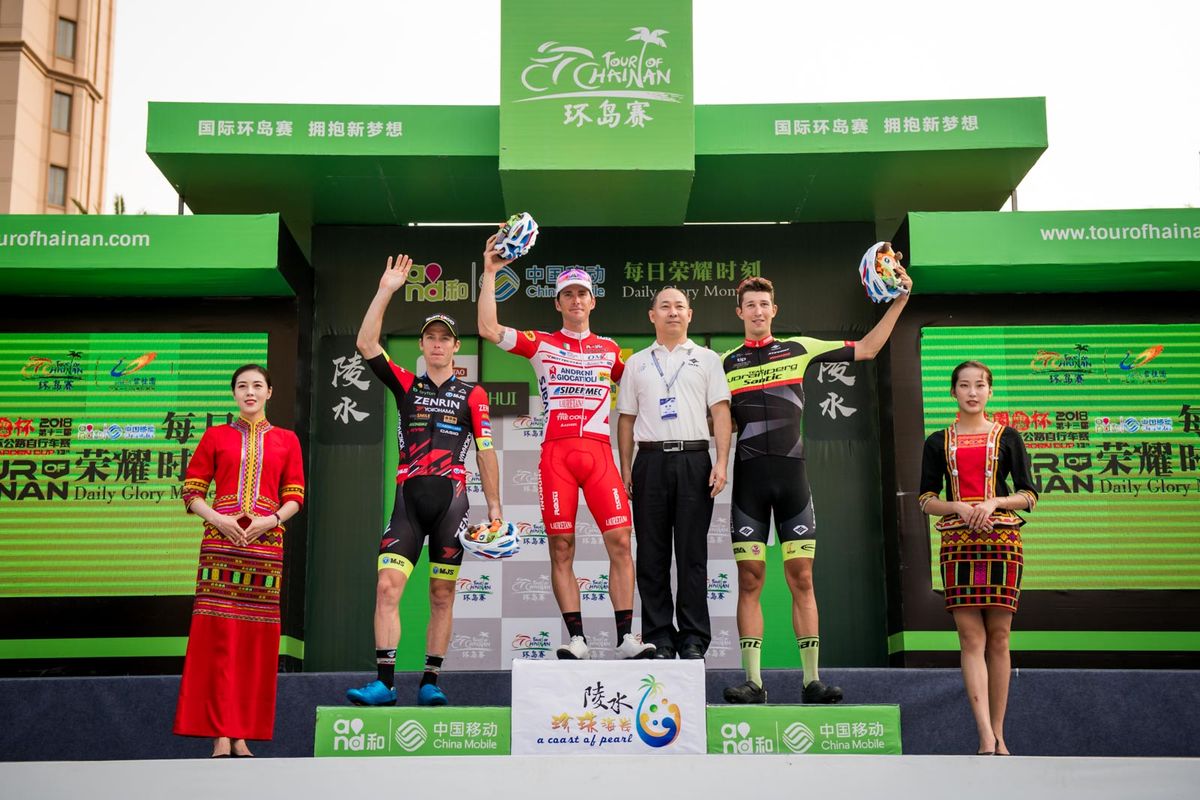 Manuel Belletti (Androni Giocattoli) after his stage win