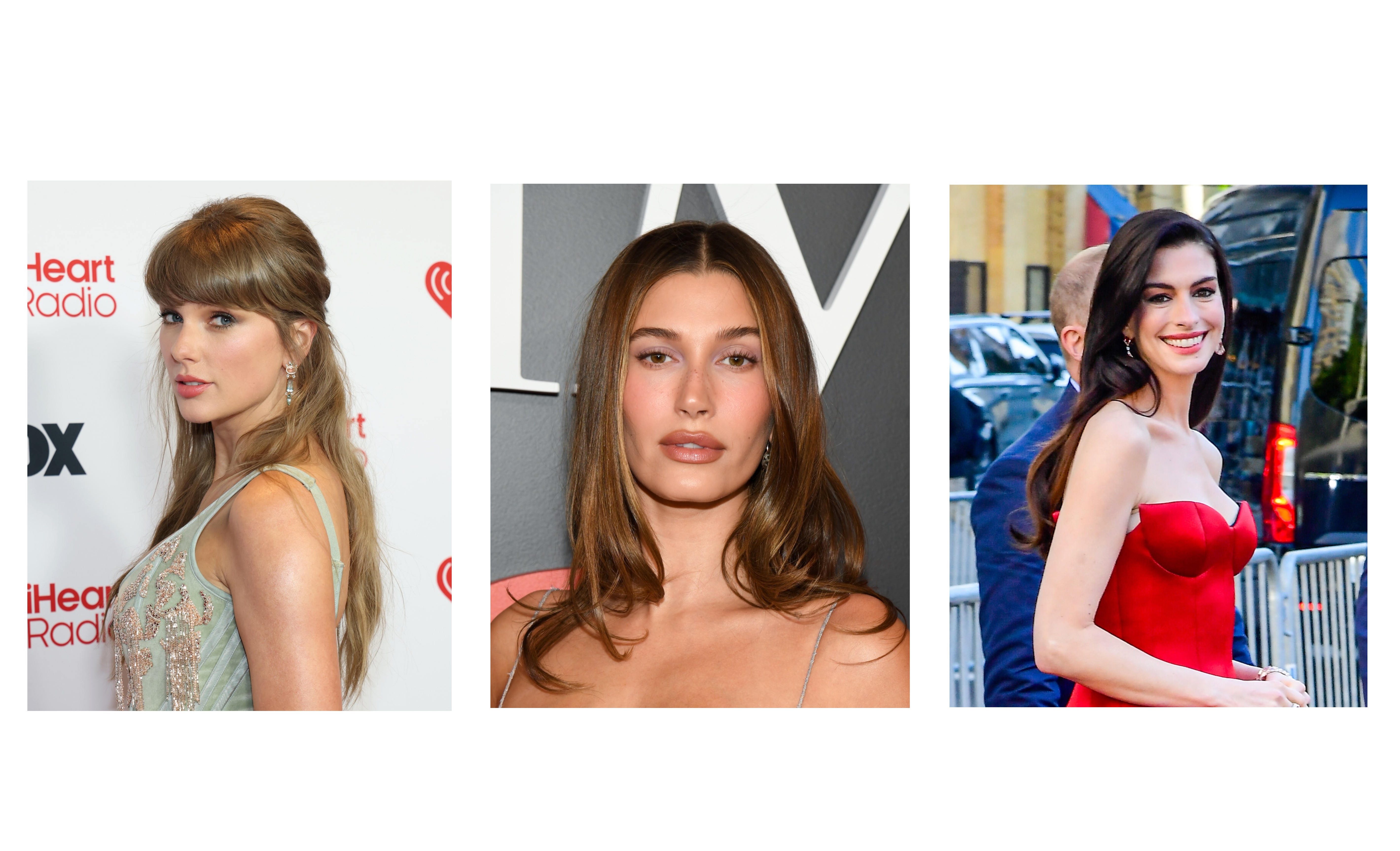 Taylor Swift, Hailey Bieber, and Anne Hathaway