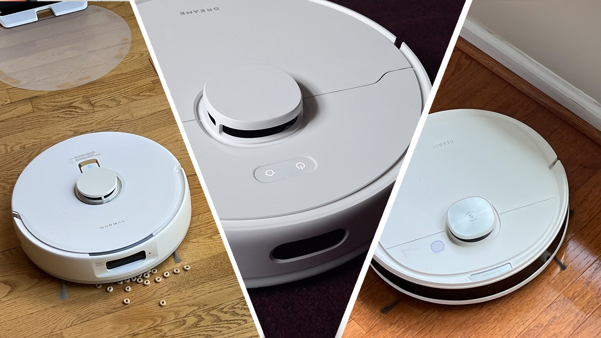 Three cheap robot vacuums