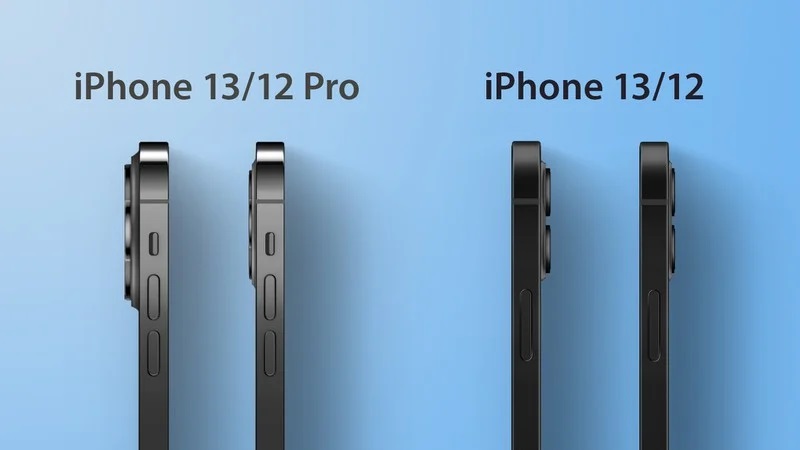 An example of camera bumps on the iPhone 13 Pro and iPhone 13