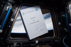 French astronaut Thomas Pesquet posted this image on Twitter Tuesday (June 6), writing. "I took the #ParisAgreement to the ISS: from space, climate change is very real. Some could probably use the view #MakeOurPlanetGreatAgain," he tweeted.