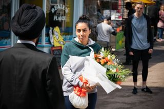 Peter Beale spots Ash Panesar with a man in EastEnders