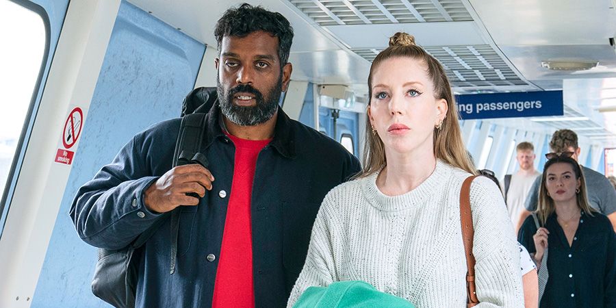 Romantic Getaway on Sky Comedy stars Romesh Ranganathan and Katherine Ryan.