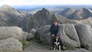 Anne and Molly on Caisteal Abhail (Arran)