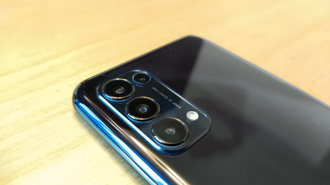 The Oppo Find X3 Lite rear cameras