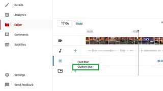How to edit videos on YouTube - add blur step 1: Click either “Blur parts of your video” or the “+” symbol within the same row. Then, click “Custom blur.”