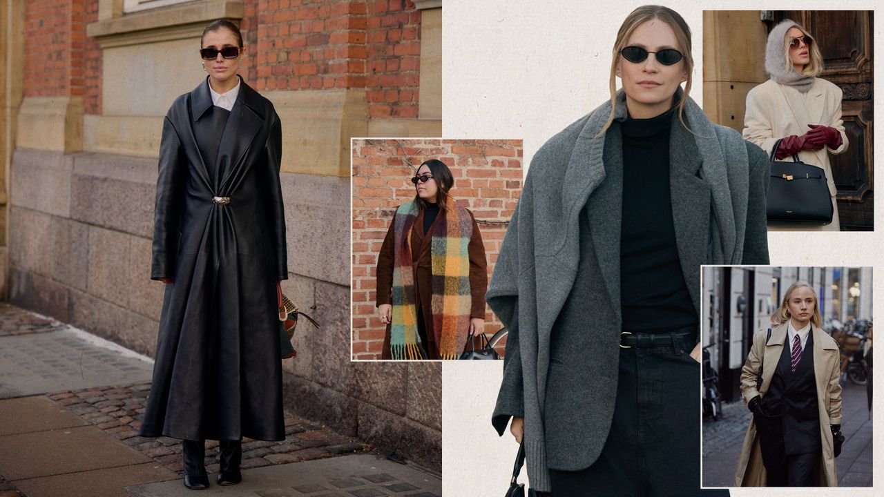 A collage of women in Copenhagen during fashion week wearing top trends.