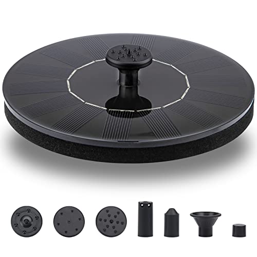 Lawoho Solar Fountain Pump 1.5w Upgraded Submersible Solar Water Fountain Panel Kit for Bird Bath,small Pond,garden and Lawn