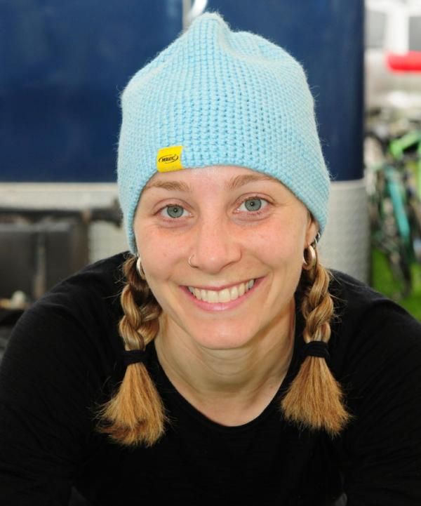 Maureen Bruno Roy (MM Racing p/b Seven Cycles) warming up before the race.