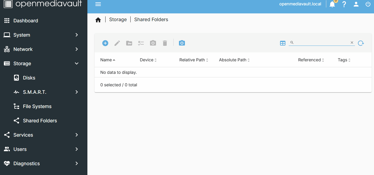 OMV Shared Folders