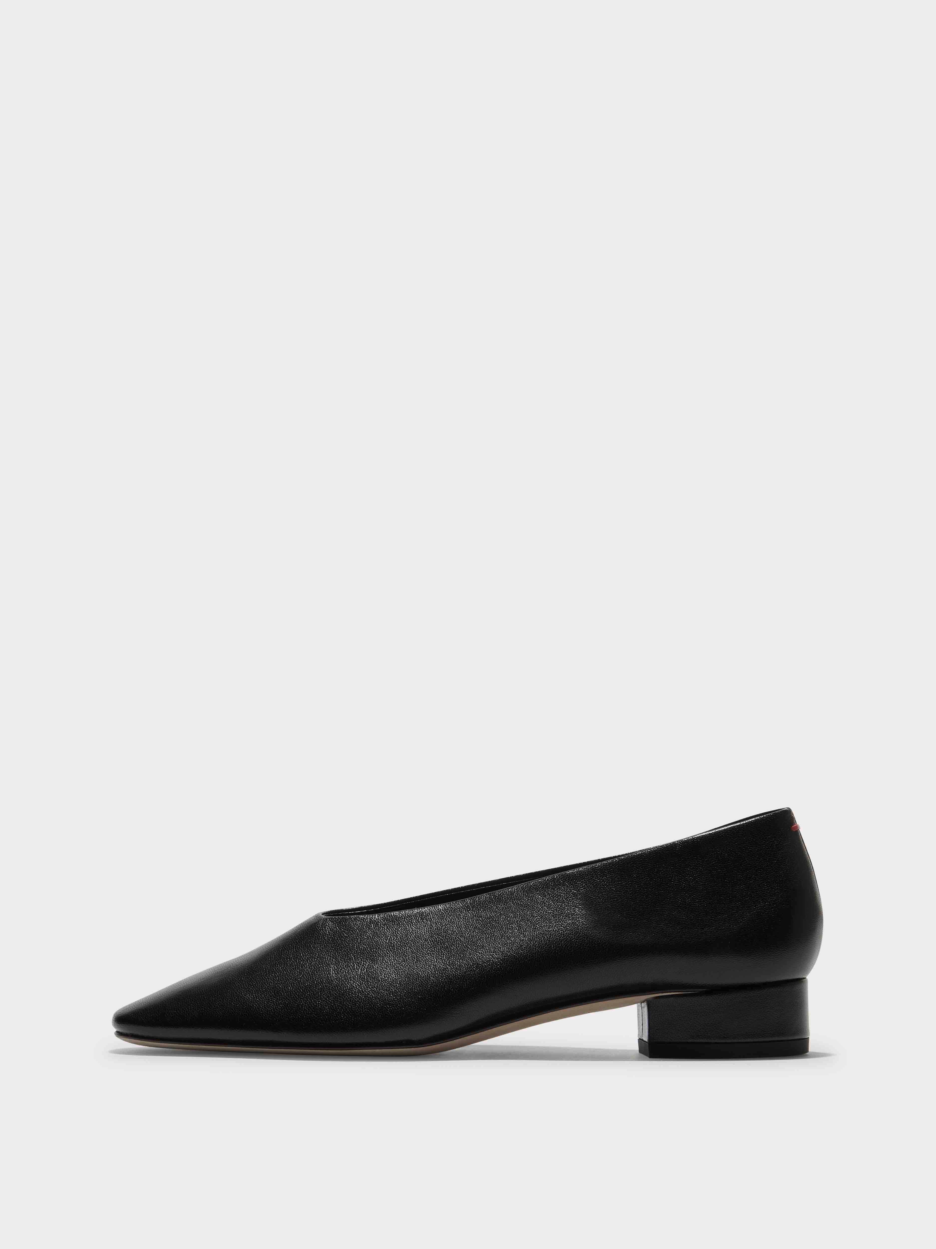 Aeyde | Delia Black Leather Flat