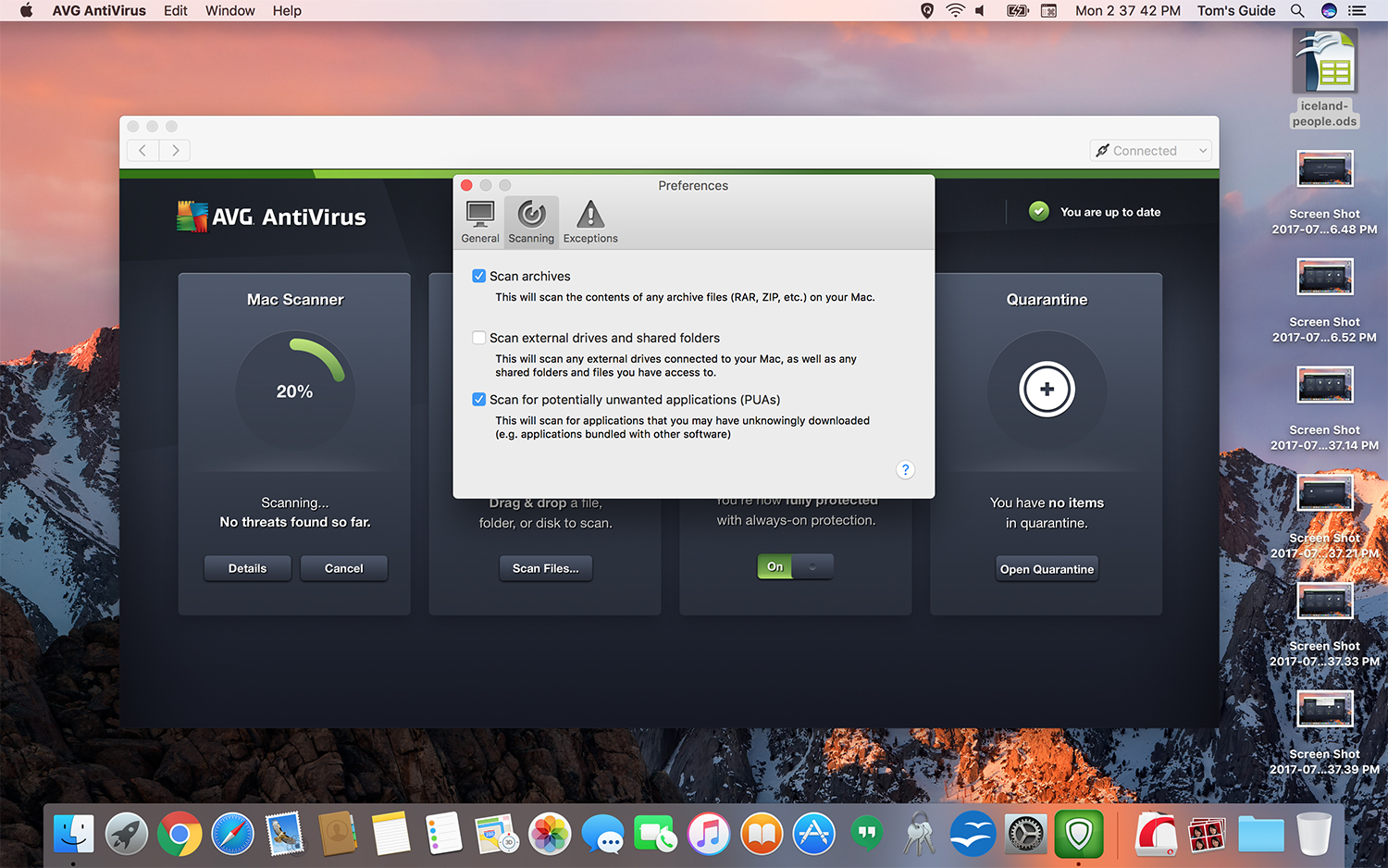 AVG AntiVirus For Mac Review: Great Protection For Free | Tom's Guide