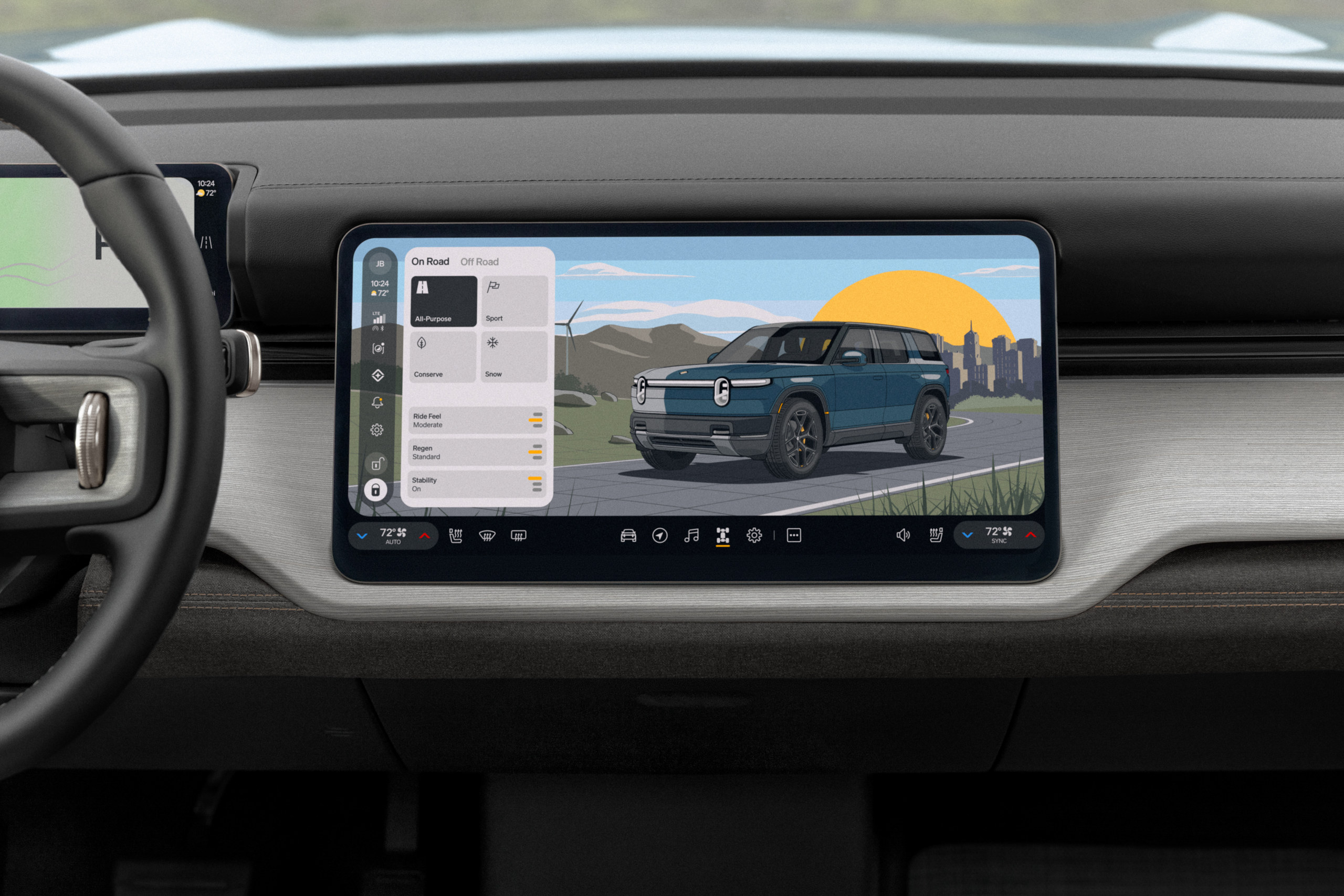 Rivian's graphics and interface design is among the best in the industry