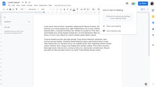 How to launch a Google Meet from Google Docs