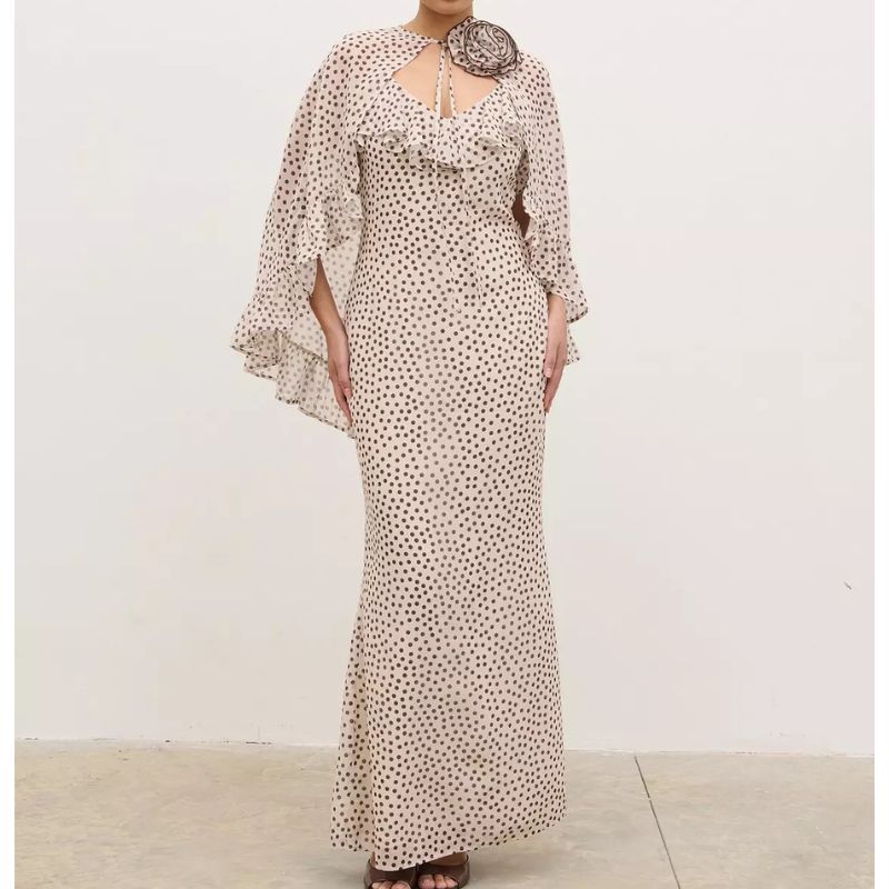 Pretty Lavish , Oriana Corsage Cape Maxi Dress
