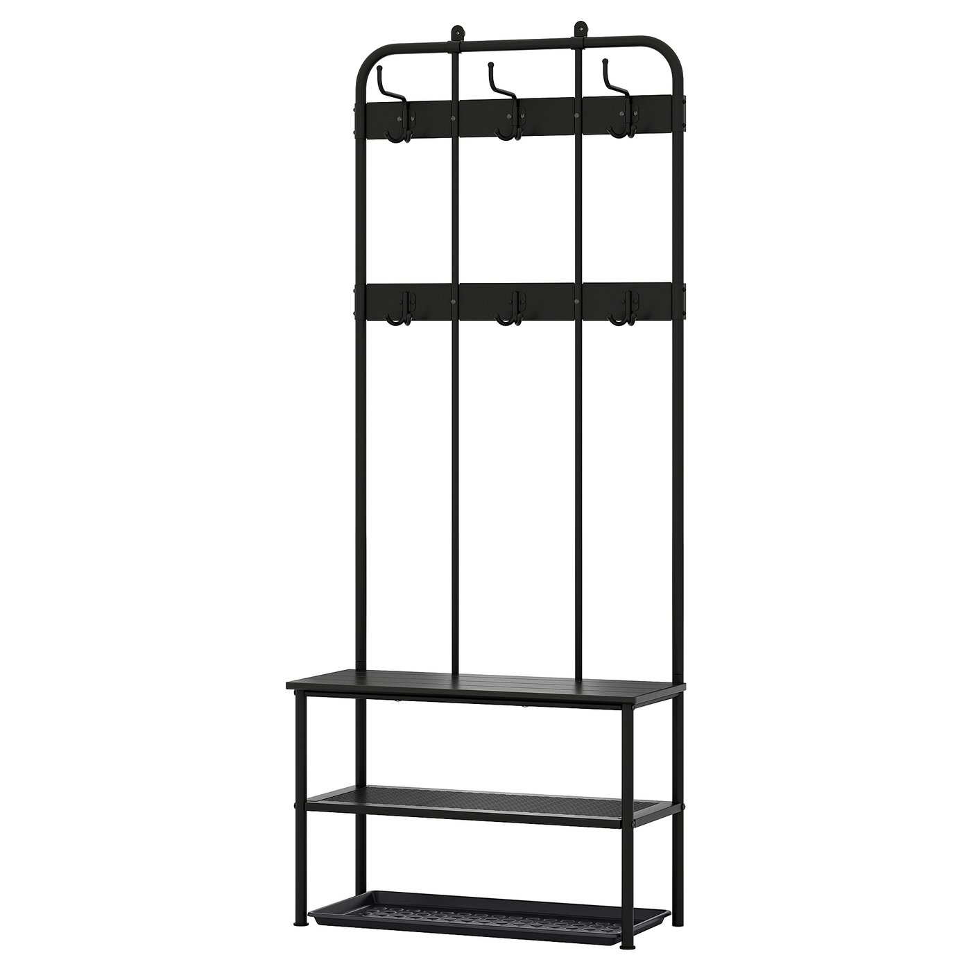 NipÅsen / Baggmuck Hallway Furniture, Set of 2 - Black/grey