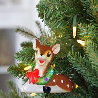 Vintage reindeer Christmas ornament