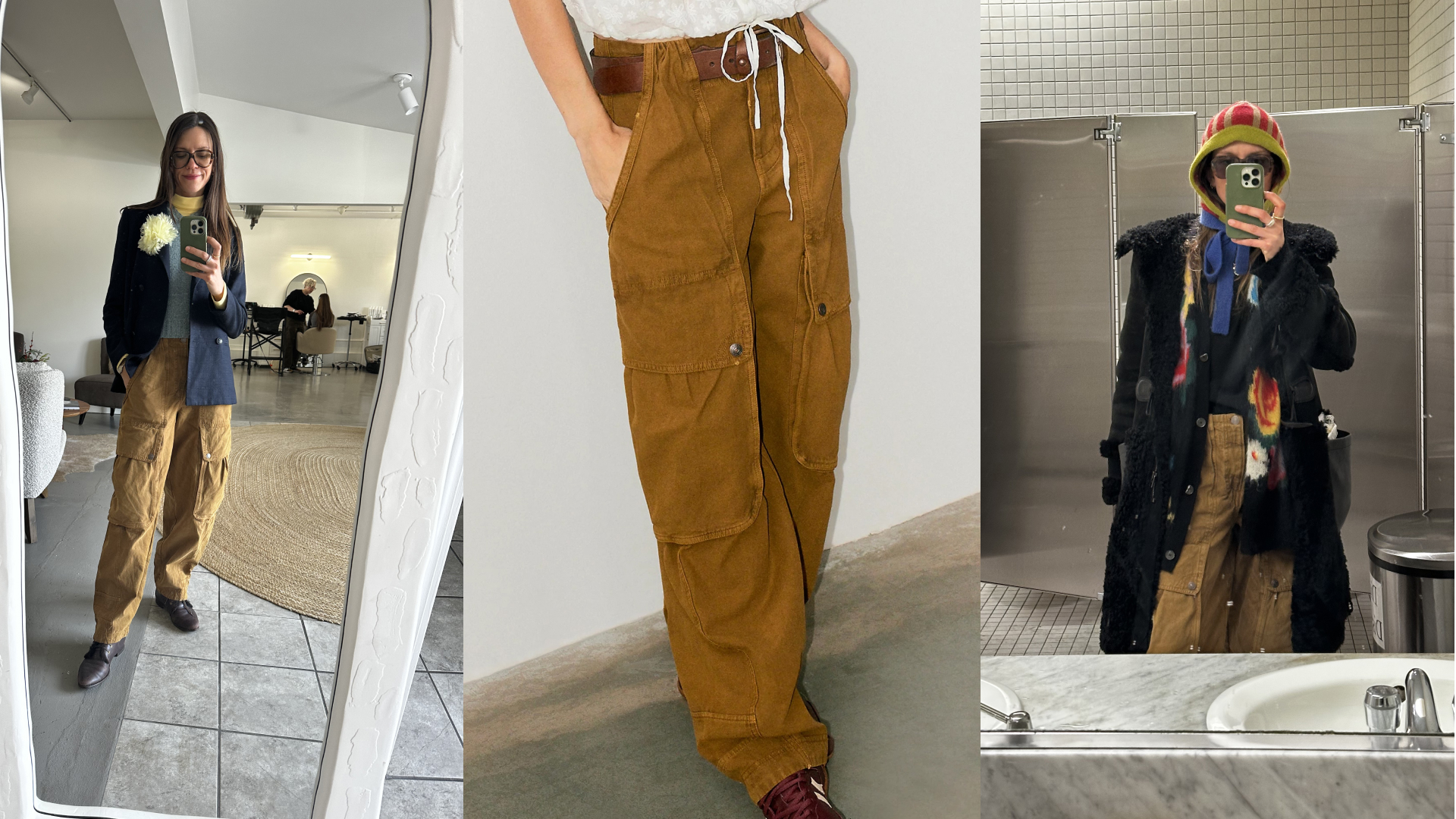 Julia Gall wearing Free People cargo pants; Free People's cargo pants